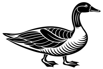 Minimalist Goose icon silhouette vector art illustration