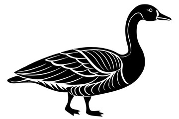 Minimalist Goose icon silhouette vector art illustration