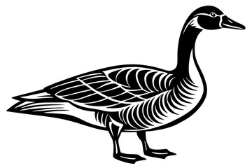 Minimalist Goose icon silhouette vector art illustration