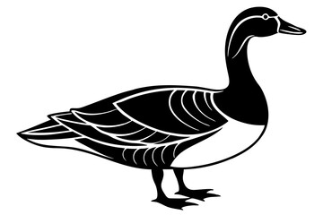 Minimalist Goose icon silhouette vector art illustration