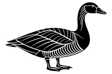 Minimalist Goose icon silhouette vector art illustration