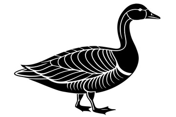 Fototapeta premium Minimalist Goose icon silhouette vector art illustration