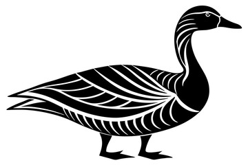 Minimalist Goose icon silhouette vector art illustration