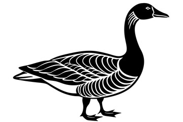 Fototapeta premium Minimalist Goose icon silhouette vector art illustration