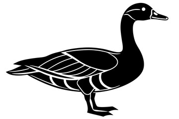 Minimalist Goose icon silhouette vector art illustration