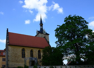 Historical Castle and Church Ettersburg in the Town Weimar, Thuringia