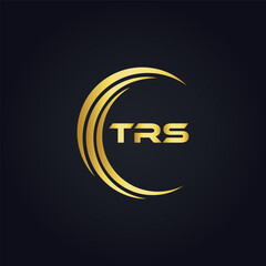 TRS logo. T R S design. White TRS letter. TRS, T R S letter logo design. T R S letter logo design in GOLD, GOLDEN LOGO, THREE, style. letter logo set in one artboard. T R S letter logo vector design.