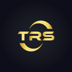 TRS logo. T R S design. White TRS letter. TRS, T R S letter logo design. T R S letter logo design in GOLD, GOLDEN LOGO, THREE, style. letter logo set in one artboard. T R S letter logo vector design.