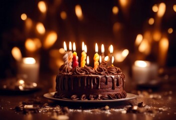 celebrate candles celebration special cake baked chocolate occasion birthday candle