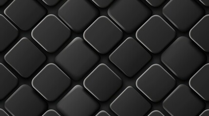 Elegant black seamless pattern with grey accents, perfect for luxury backgrounds. Vector illustration featuring rhombus shapes.