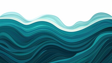 Beautiful blue vector background with natural water ocean waves.