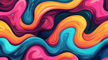 Obraz premium Vibrant abstract waves background perfect for creative projects.