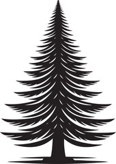 Naklejka premium Pinr tree design element,vector black color silhouette