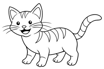 Kitten icon silhouette vector line art illustration