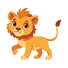 Illustration of Cute baby lion Isolated 