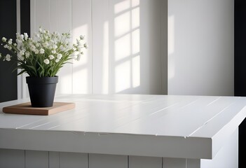 White Wooden Surface Black Background, 
