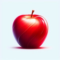 Beautiful red apple realistic vector isolated on a white background