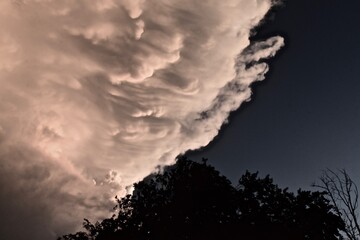 Thunderstorms building over Canyon, Texas in the panhandle near Amarillo