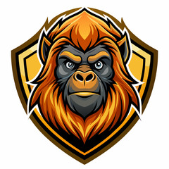 Charming Orangutan Mascot Logo Design - Playful and Endearing Primate Emblem