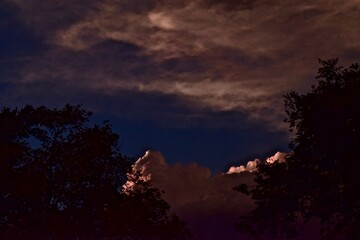 Thunderstorms forming over Canyon, Texas in the panhandle near Amarillo, Spring of 2024