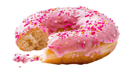 Pink Glazed Donut with Sprinkles