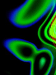 abstract background smooth and blur texture green, blue and black colors with unique shapes with  