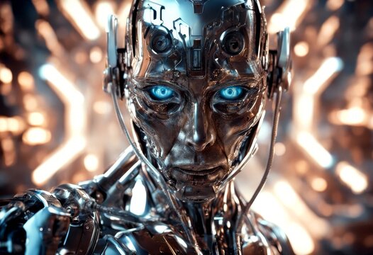 visions 3d science illustration metallic core chrome reloaded futuristic male fiction cyborg computer humanoid fantasy artificial intelligence man boy technology