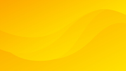 Bright yellow dynamic abstract background. Modern lemon orange color. Fresh template banner for web, pages, sales, events, holidays, parties, and falling. waving shapes with soft shadow