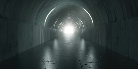 Fototapeta premium Dark Tunnel with Light
