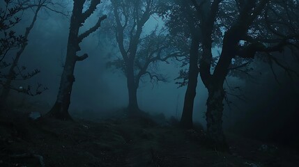 Enchanted Forest at Night