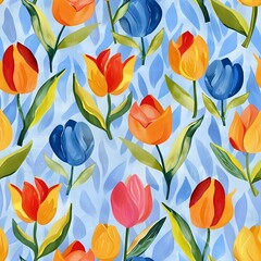 Captivating Tulip Flower Formation on Black Background