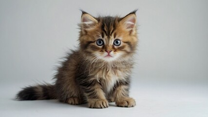 Closup shot of Cat with White background