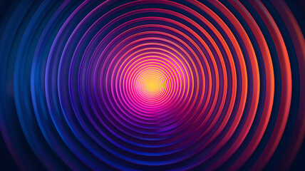 A series of concentric circles in varying sizes and colors, radiating outward in a hypnotic pattern. The precise arrangement creates a sense of balance and rhythm.