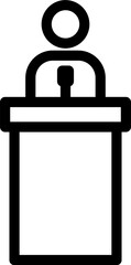 Public speaking line icon