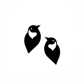 recommend clip art: illustration logo of minimalist outline of a loveBird