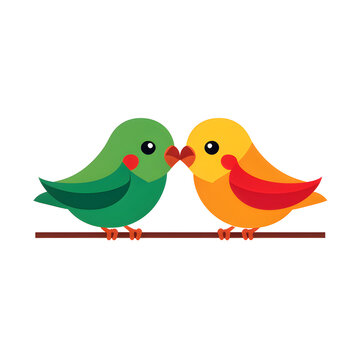 recommend clip art: illustration logo of minimalist outline of a loveBird