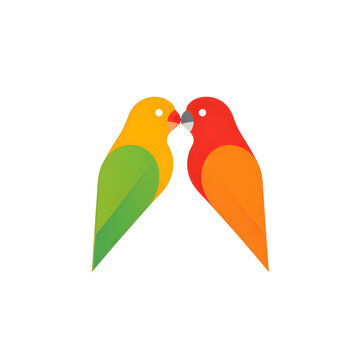 recommend clip art: illustration logo of minimalist outline of a loveBird