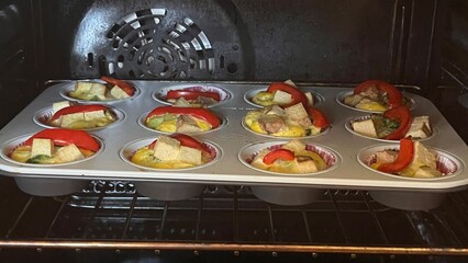 Food in oven