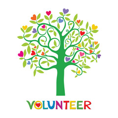 Volunteer. International Volunteer Day. 5 December. Volunteer day concept. Charity. Vector illustration