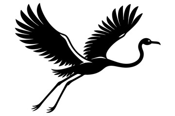 Flying flamingo icon vector art illustration
