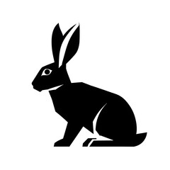 Obraz premium illustration logo of minimalist outline of a rabbit