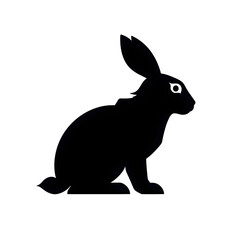 Obraz premium illustration logo of minimalist outline of a rabbit