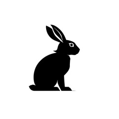 Obraz premium illustration logo of minimalist outline of a rabbit