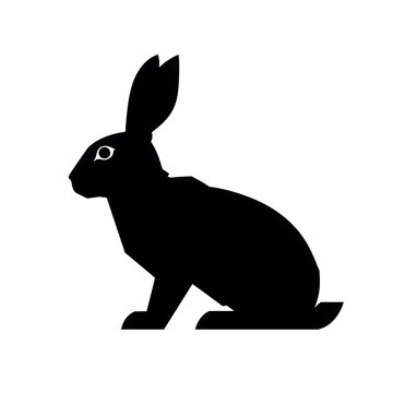 recommend clip art: illustration logo of minimalist outline of a rabbit