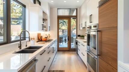 The kitchen shows a contemporary and sophisticated design