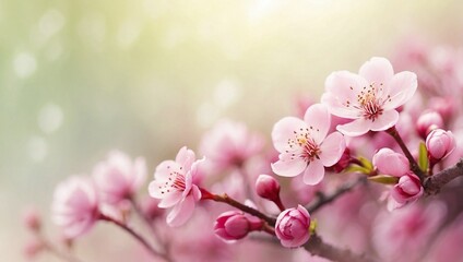 pink cherry blossom in spring