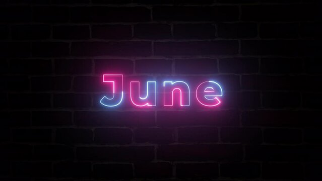 Jane Neon text typography animation 4k video