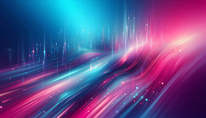 Fototapeta premium An artistic depiction of background with a blurred effect, transitioning from hot pink to icy blue, ideal for a youthful and energetic visual theme