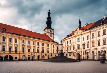 Fototapeta premium architecture city square city budejovice republic czech republic czech square town town ceske main building hall hall