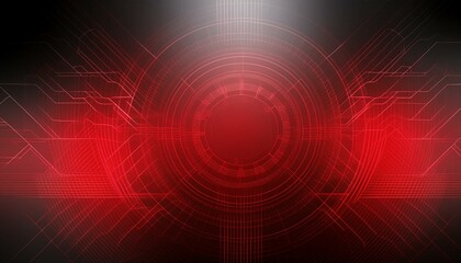 Fototapeta premium Abstract futuristic technology red background